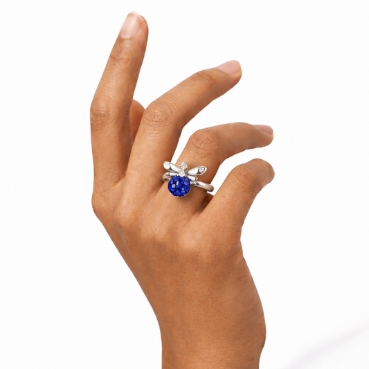 Sapphire Beetle Ring