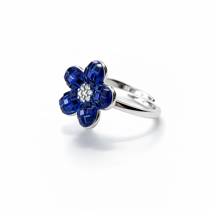 Sapphire Floral Ring