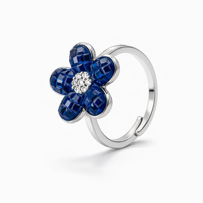 Sapphire Floral Ring