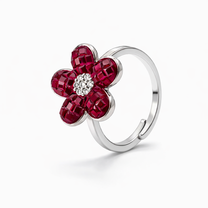 Sapphire Floral Ring
