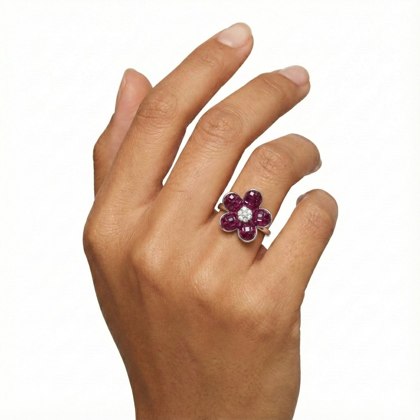 Sapphire Floral Ring