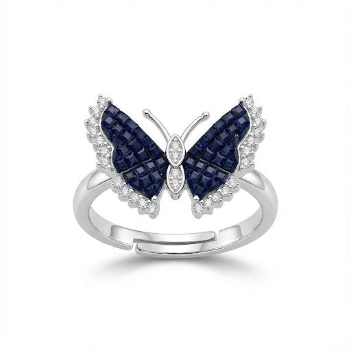 Sapphire Butterfly Ring