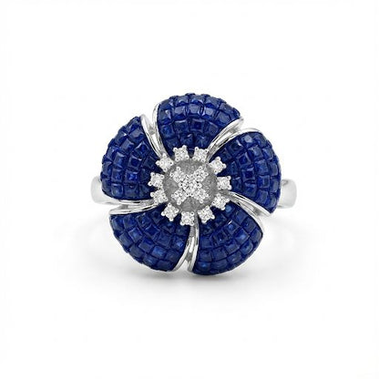 Sapphire Blossom Ring