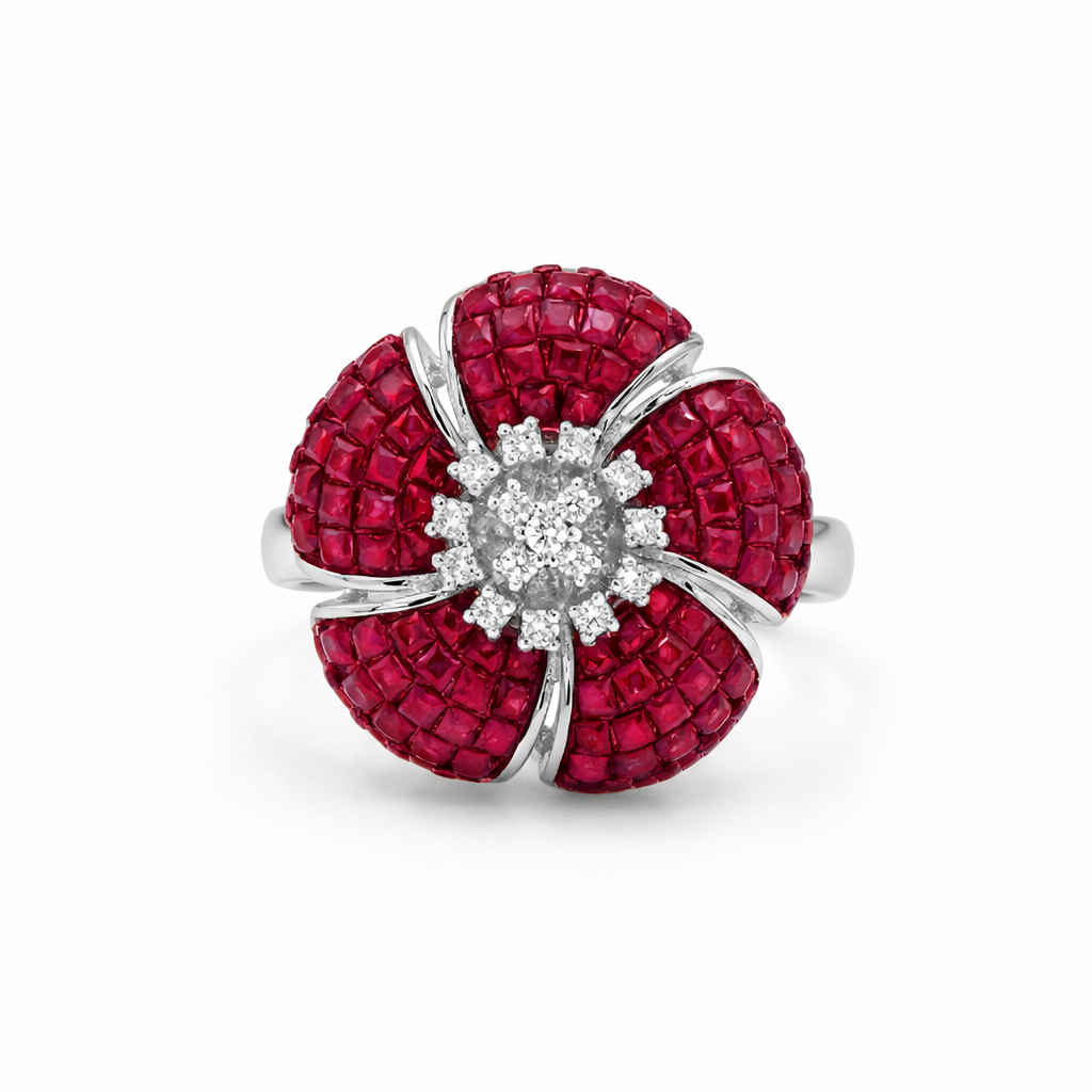 Sapphire Blossom Ring