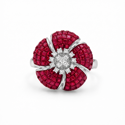 Sapphire Blossom Ring