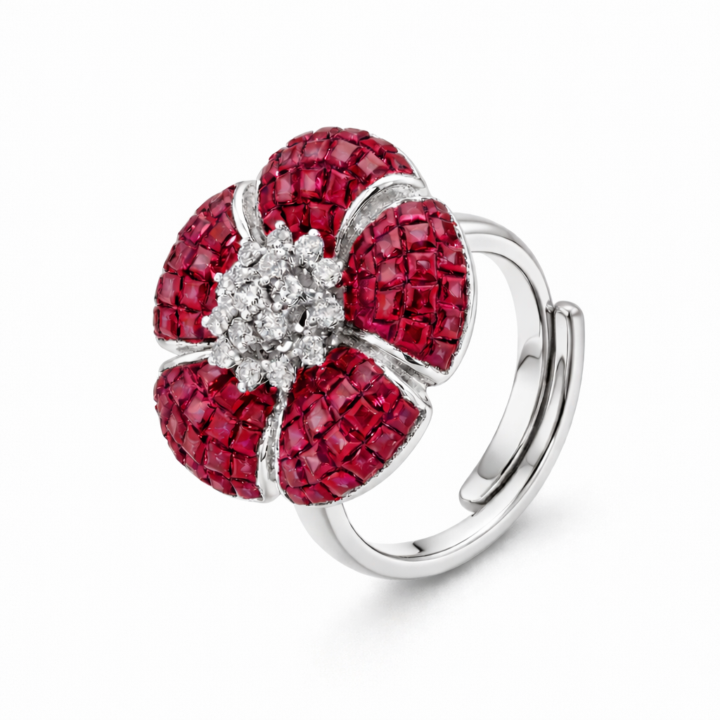Sapphire Blossom Ring