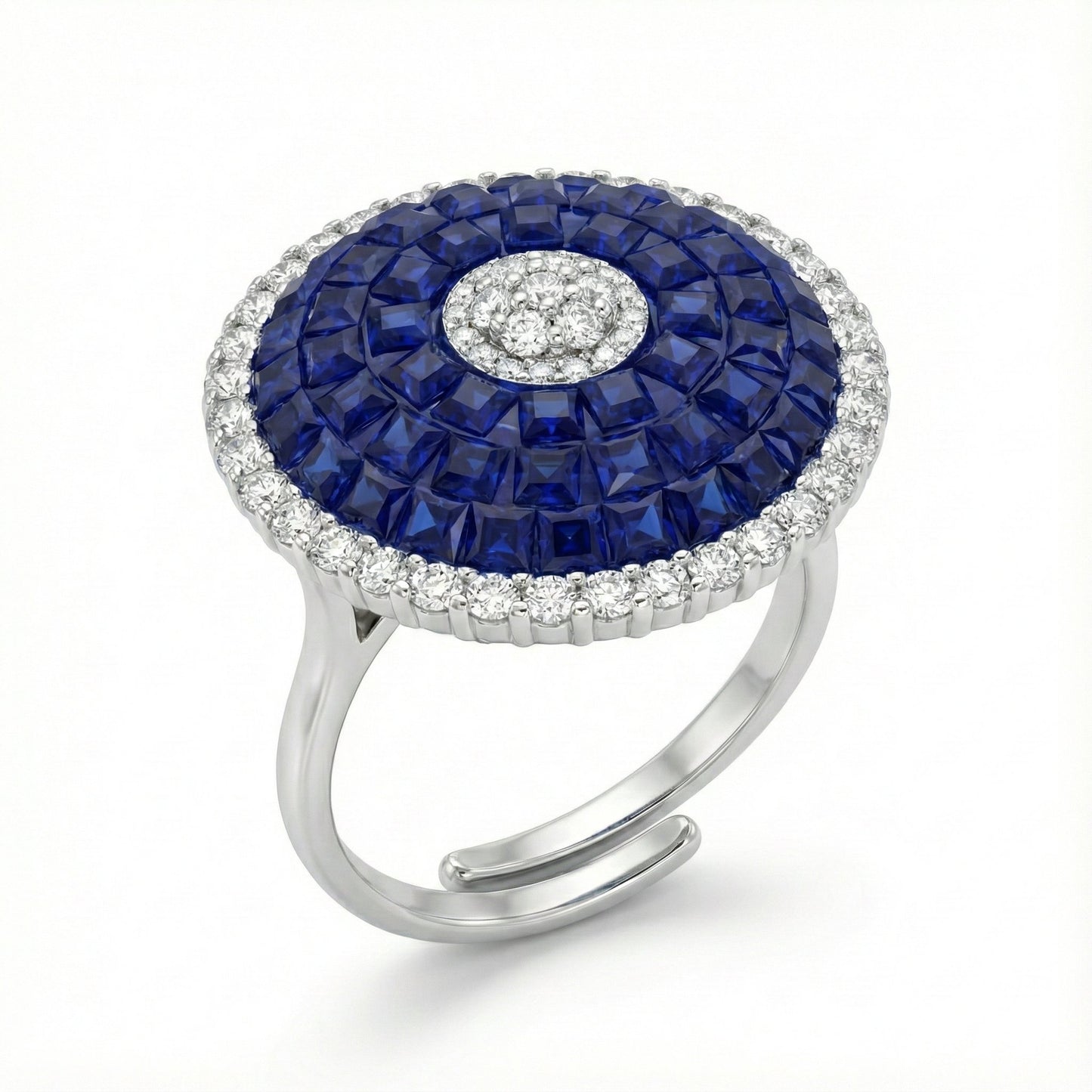 Sapphire Halo Ring