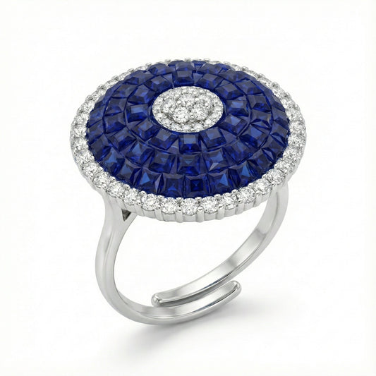 Sapphire Halo Ring