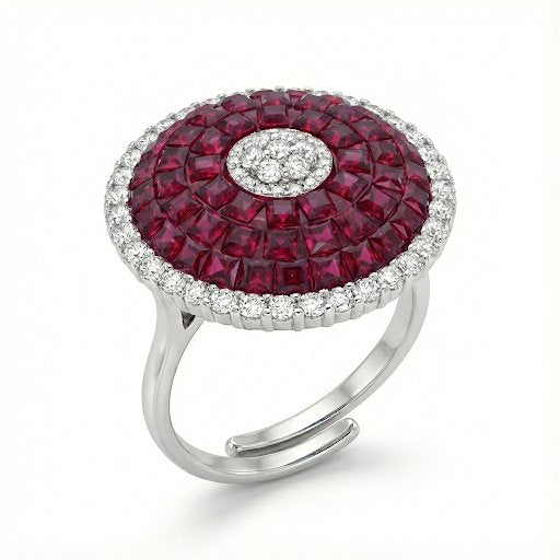 Sapphire Halo Ring
