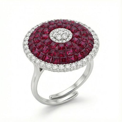 Sapphire Halo Ring