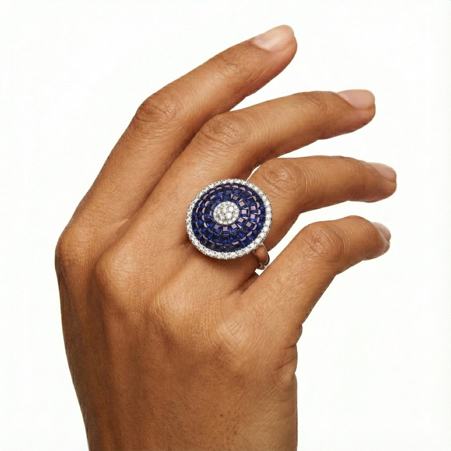 Sapphire Halo Ring