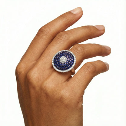 Sapphire Halo Ring