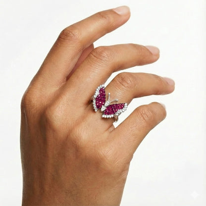 Sapphire Butterfly Ring