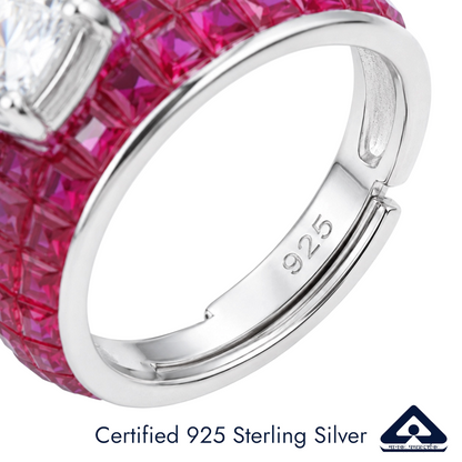 Crimson Sapphire Pavé Ring