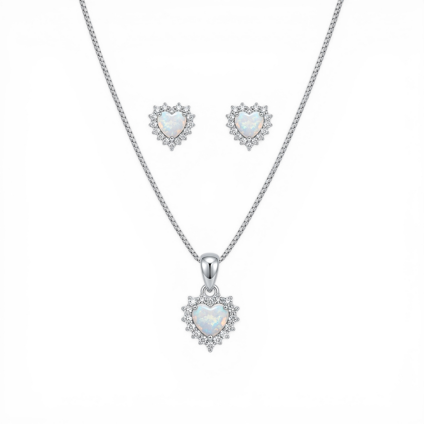 Pearl Heart Jewellery Set