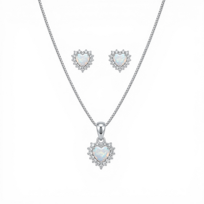 Pearl Heart Jewellery Set