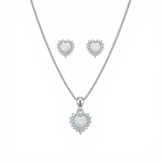 Pearl Heart Jewellery Set