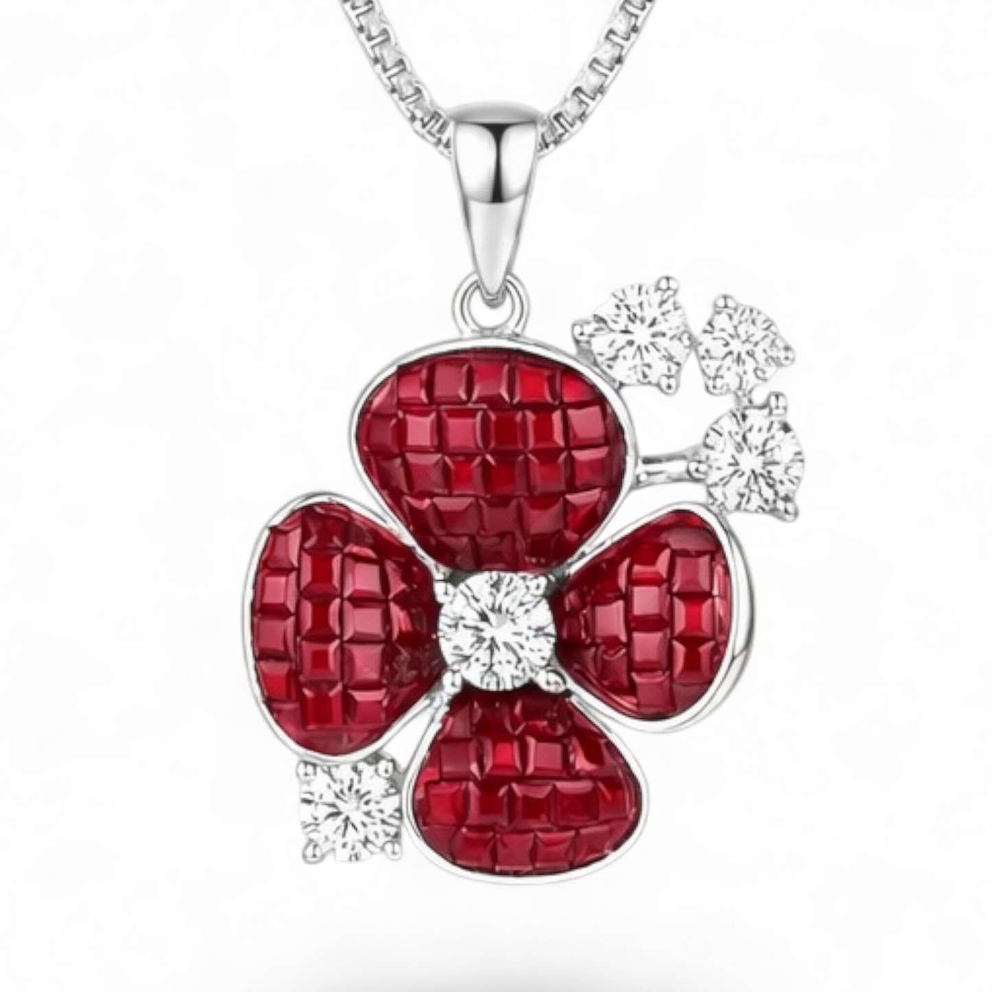 Sapphire Blossom Chain Pendant