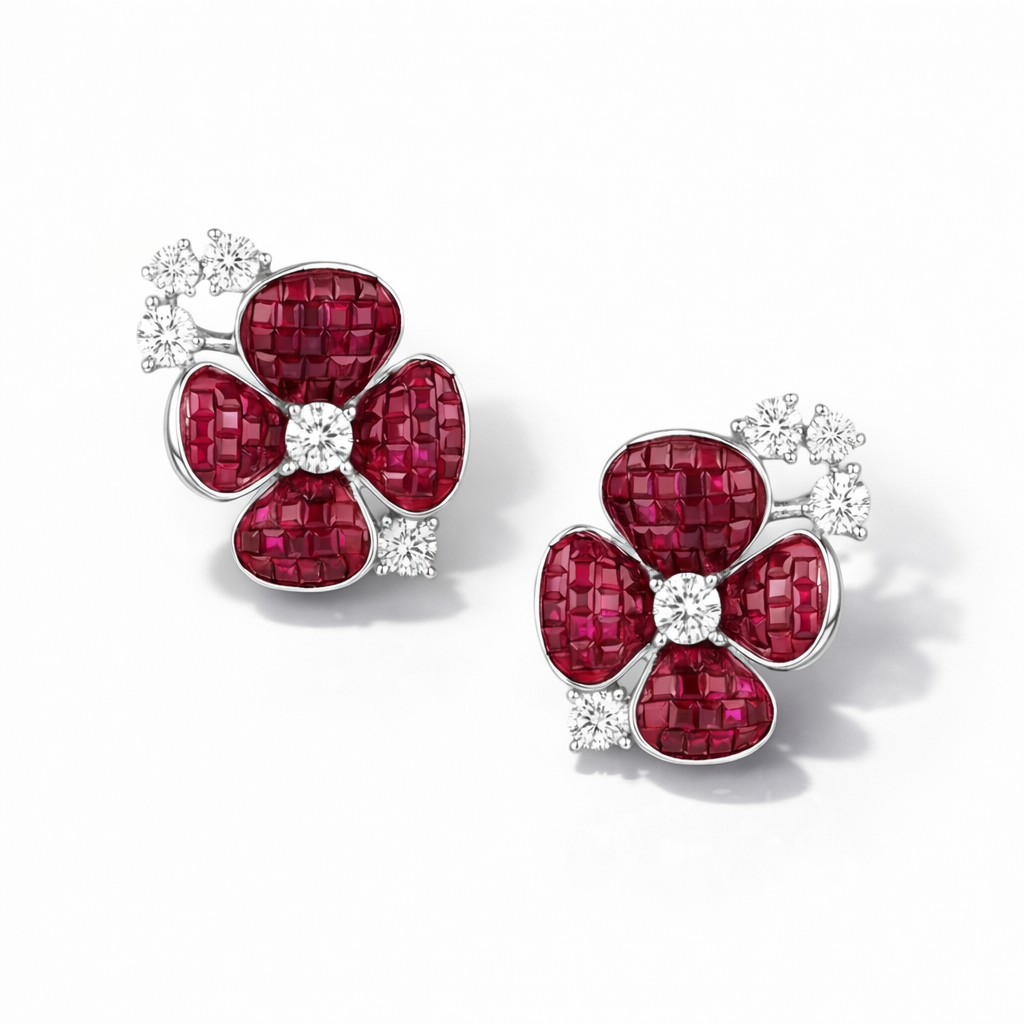 Sapphire Blossom Earrings