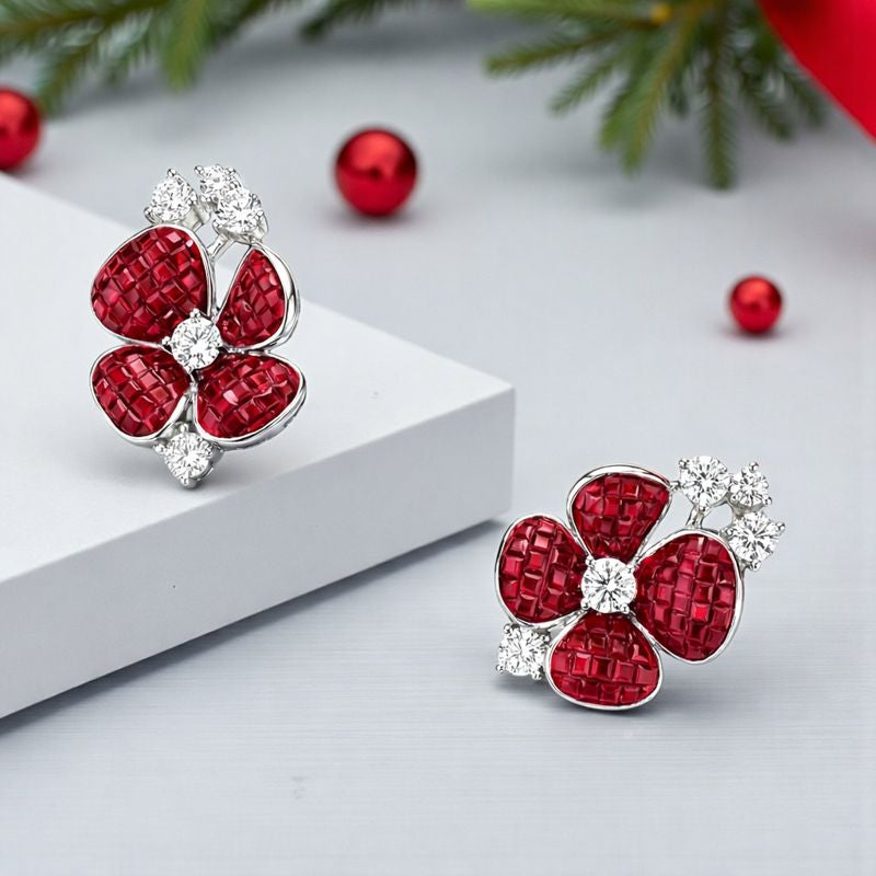 Sapphire Blossom Earrings