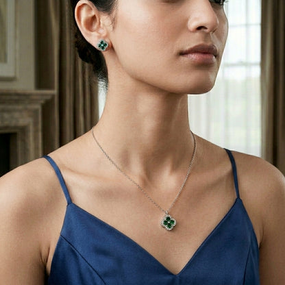 Emerald Clover Jewellery Set