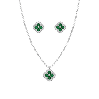 Emerald Clover Jewellery Set