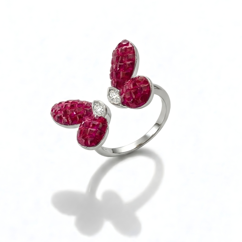 Sapphire Wings Ring Red