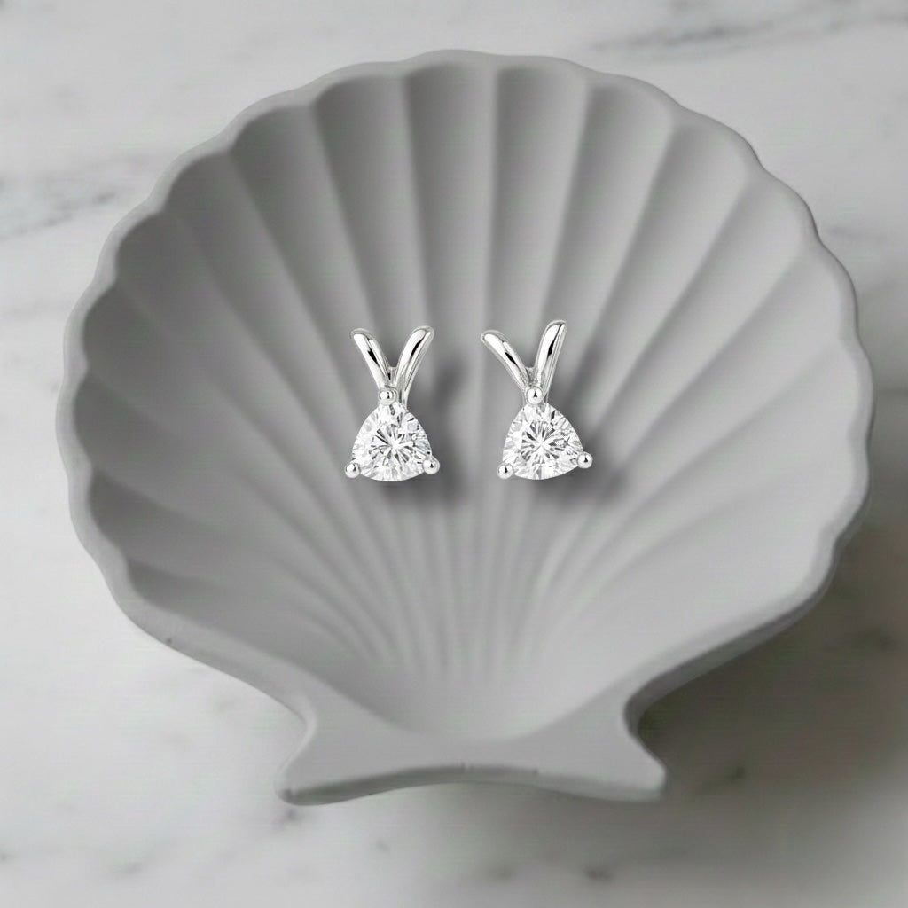 Glitz Trillion Stud Earrings