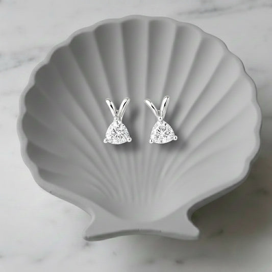 Glitz Trillion Stud Earrings