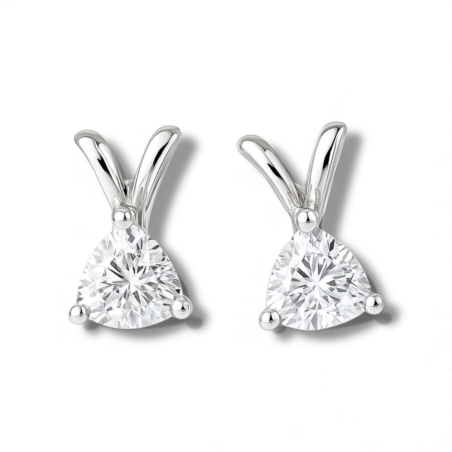 Glitz Trillion Stud Earrings