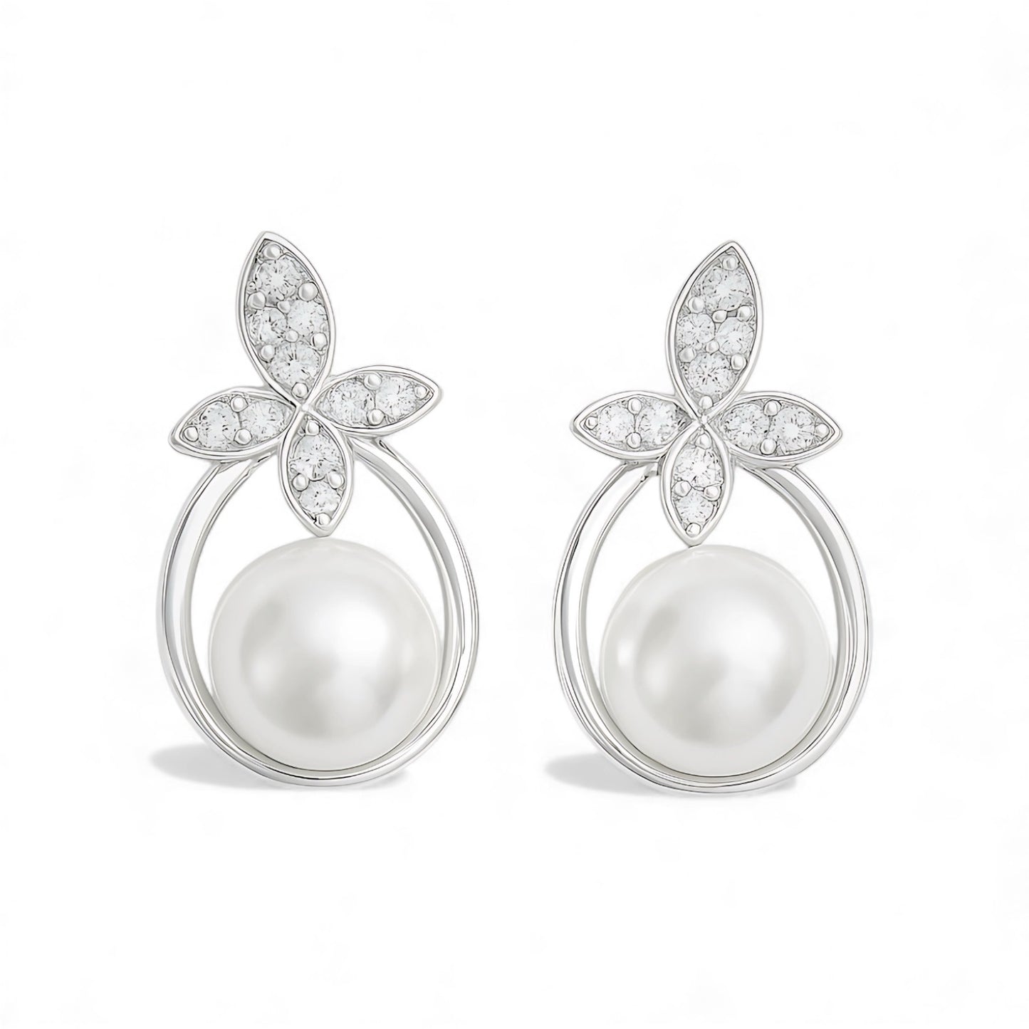Glitz Fleur Pearl Earrings