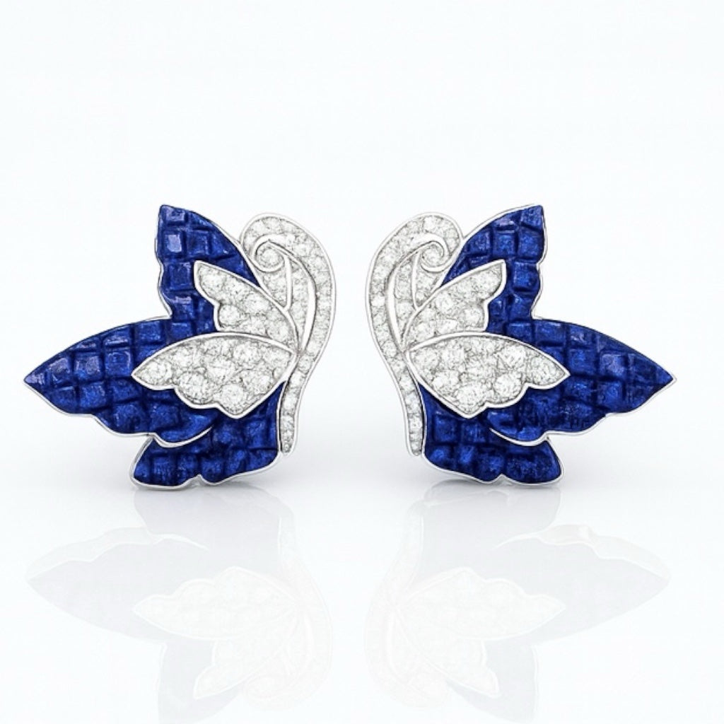 Sapphire Wings Earrings