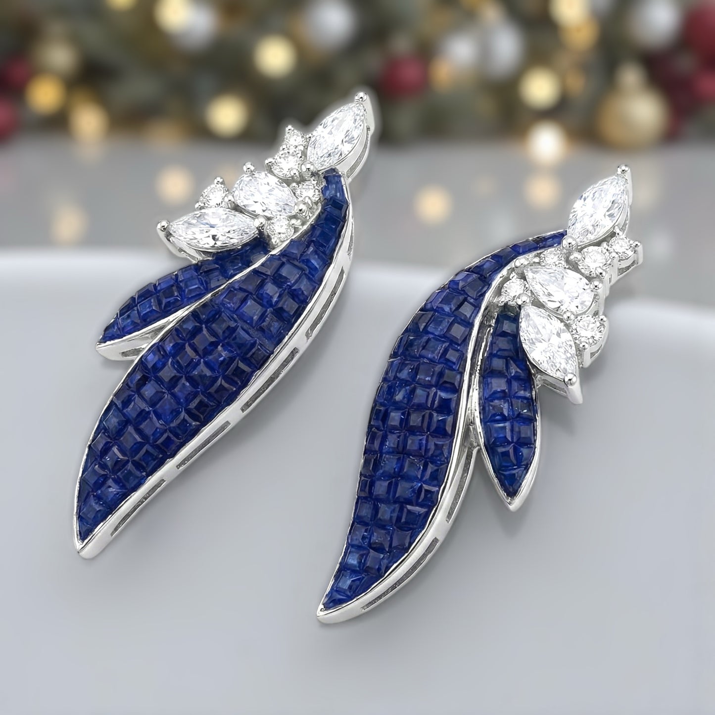 Sapphire Petals Earrings