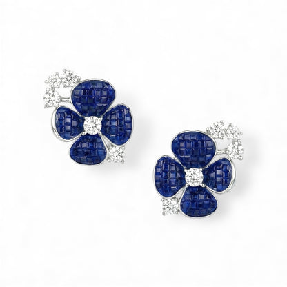 Sapphire Blossom Earrings