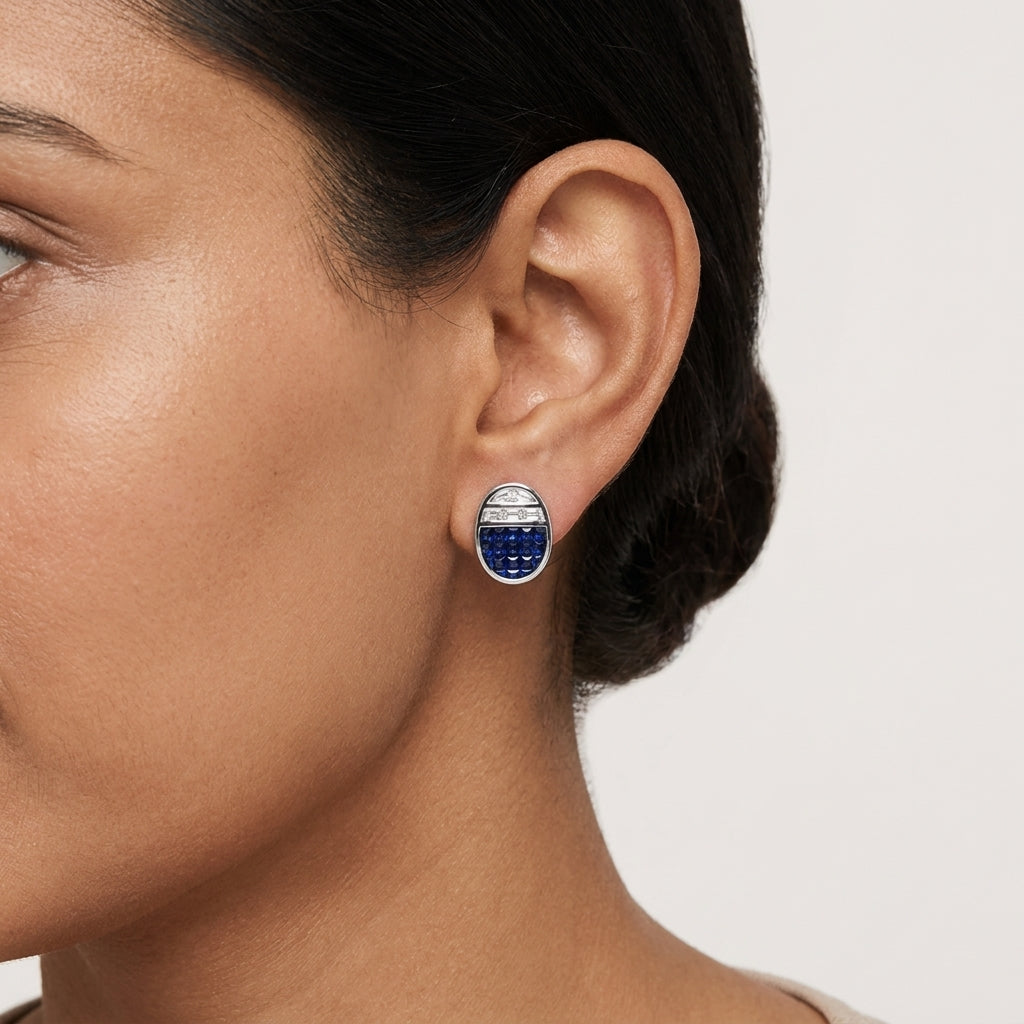 Sapphire Arc Earrings