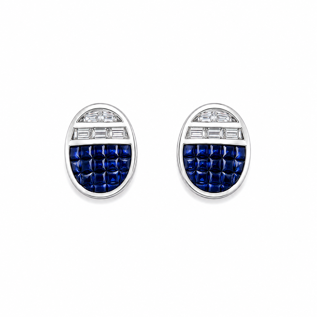 Sapphire Arc Earrings