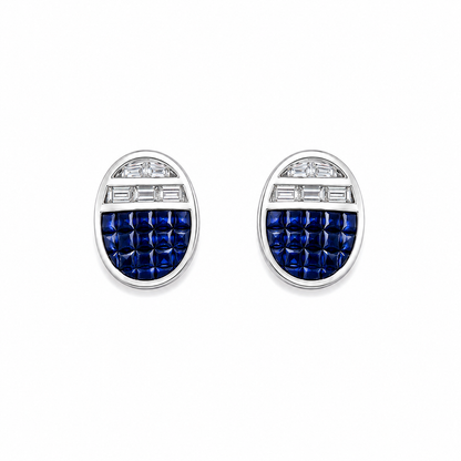 Sapphire Arc Earrings