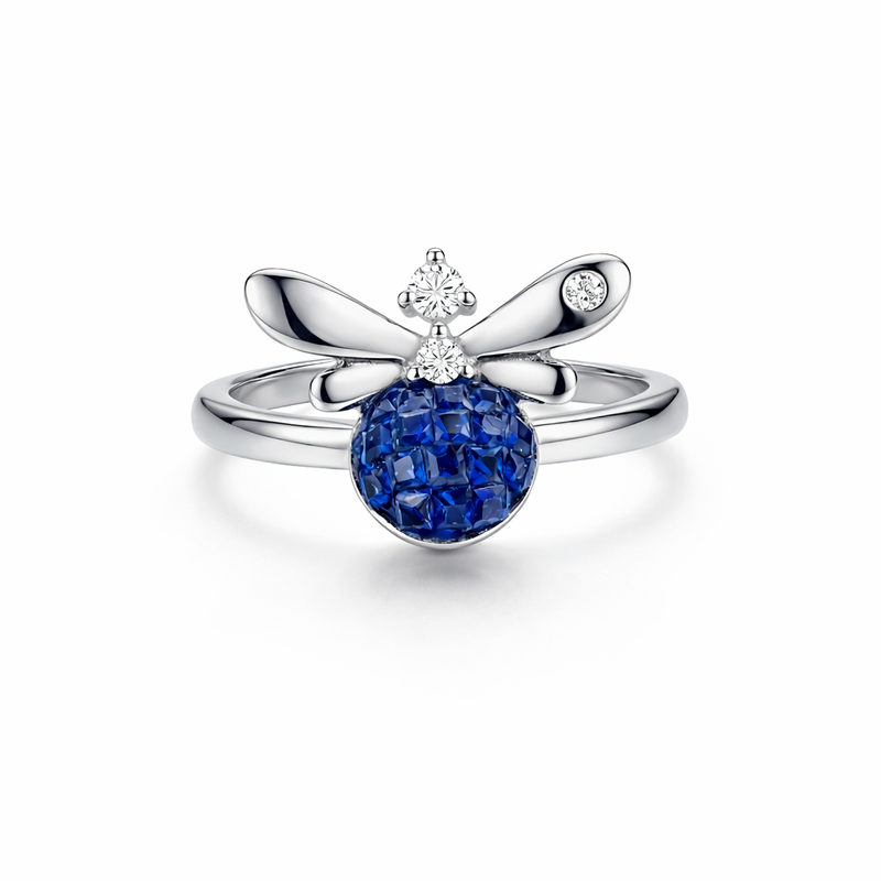 Sapphire Beetle Ring
