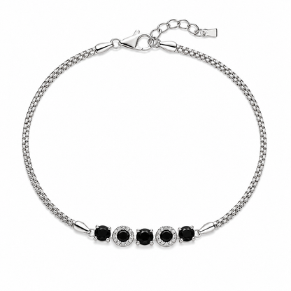 Obsidian Halo Bracelet