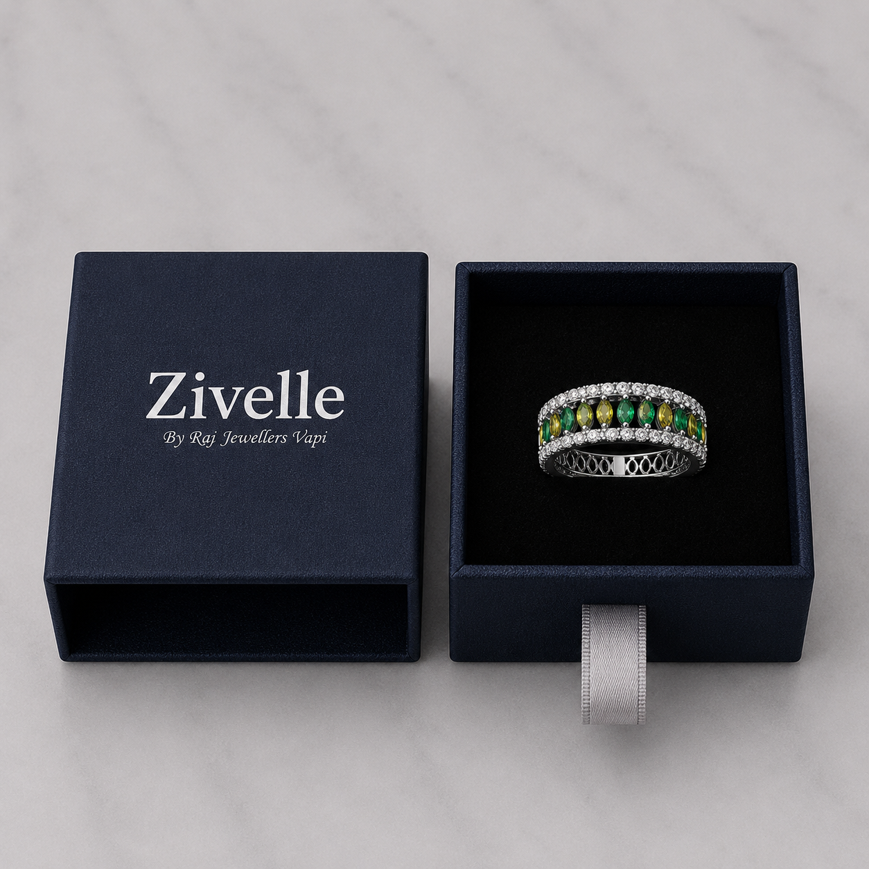 Emerald Stack Ring