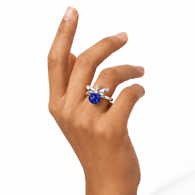 Sapphire Beetle Ring