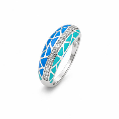 Azure Mosaic Ring
