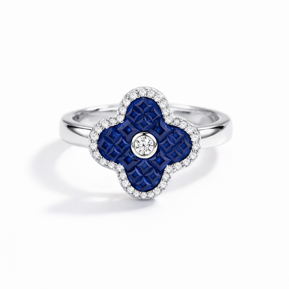 Sapphire Clover Ring