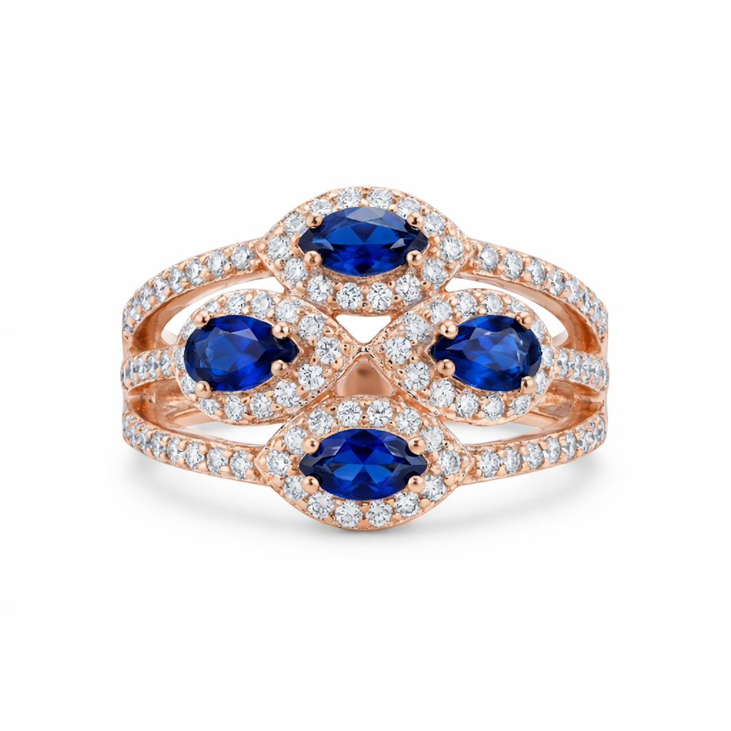 Rose Bluecrest Ring