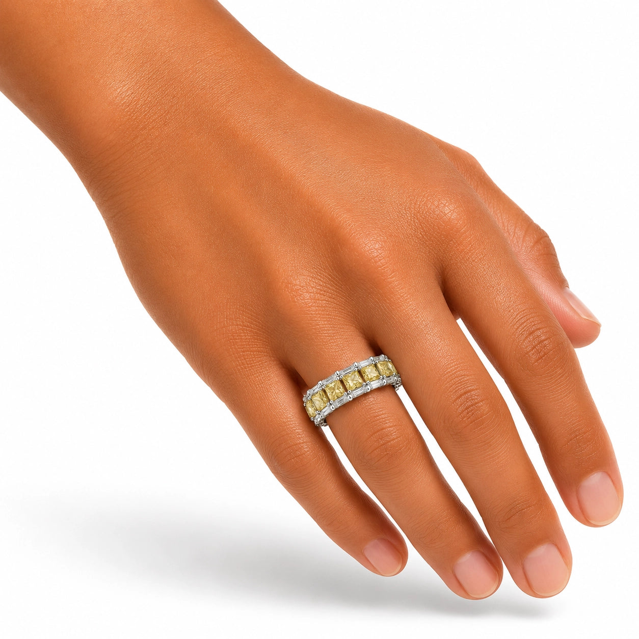 Yellow eternity ring