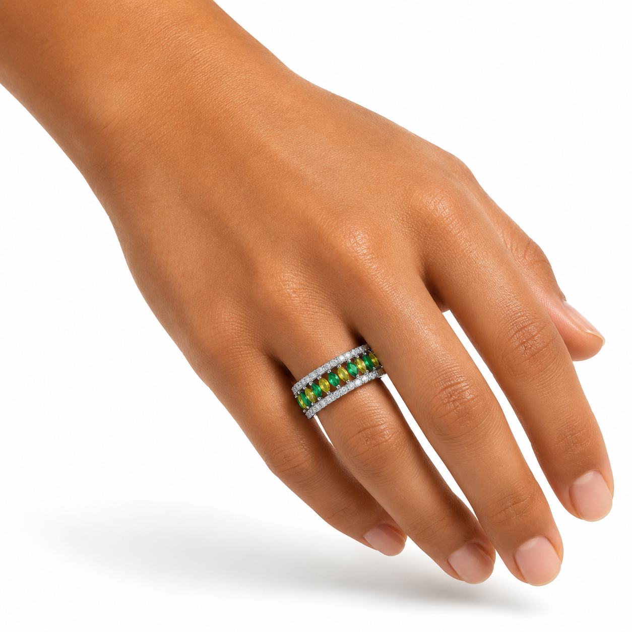 Emerald Stack Ring
