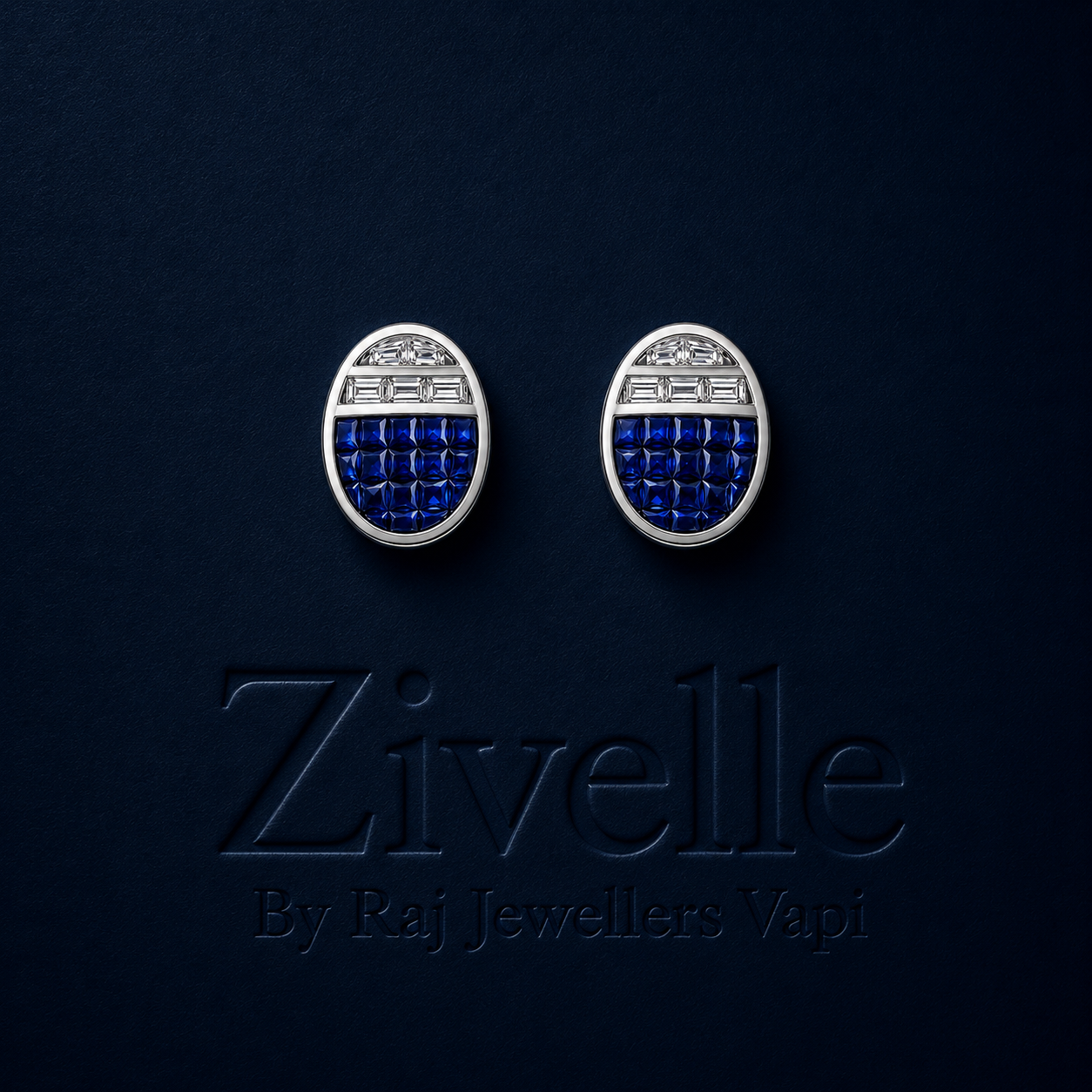 Sapphire Arc Earrings