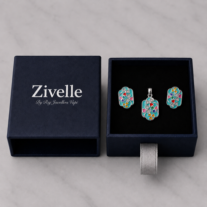 Enamel Amora Pendant set