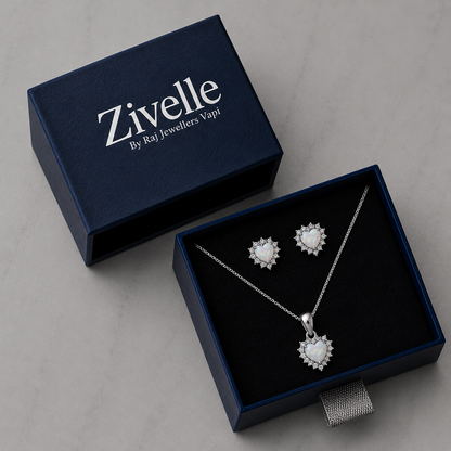 Pearl Heart Jewellery Set