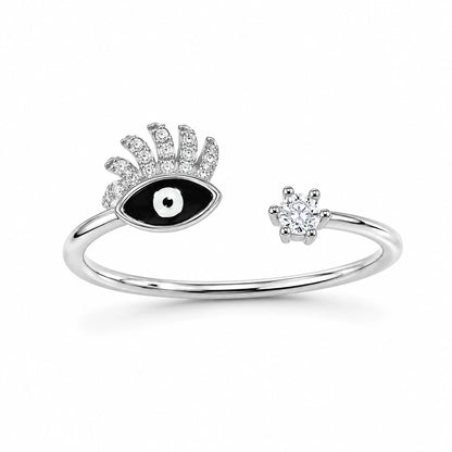 Evil Eye Crown Toe Ring